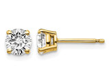 1.00 Carat (ctw VS2-SI1, D-E-F) Lab Grown Diamond Solitaire Stud Earrings in 14K Yellow Gold